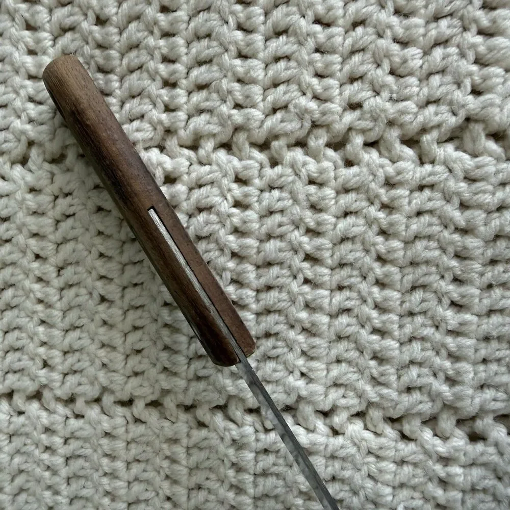 Vintage Robinson Knife Co Soup Ladle Stainless Wood Handle Made in USA 11”